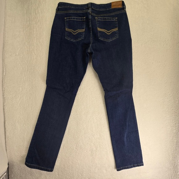 Harley Davidson Jeans Womens Size 31 35x33 Dark Wash Stretch Straight Motorcycle - Picture 4 of 15